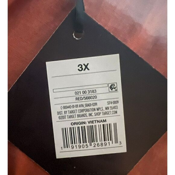 Ava & Viv Women's Plus Size Linen Shorts - 3X, 4X Orange Red - Picture 8 of 8